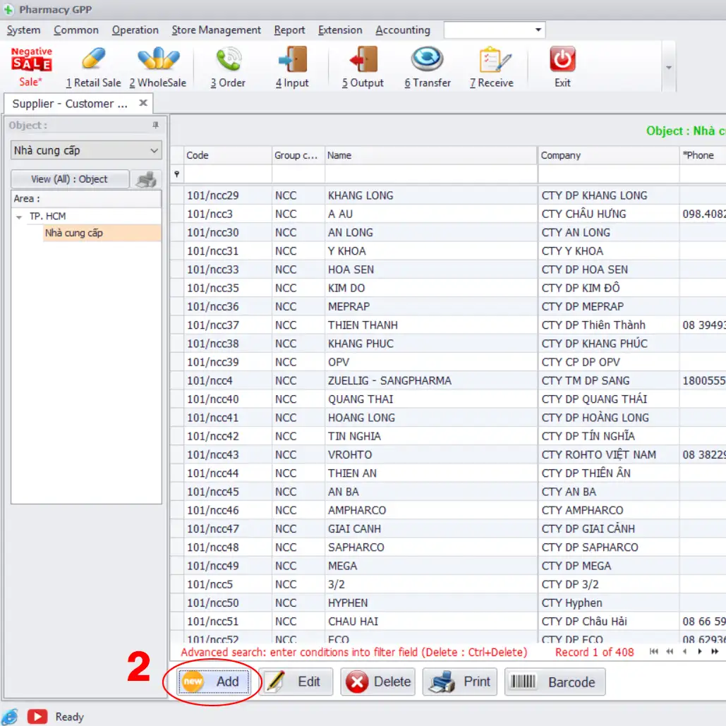 Load the entire data preparation tool - Providing initial data in Sivib POS Software