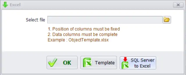 Load the entire data preparation tool - Providing initial data in Sivib POS Software